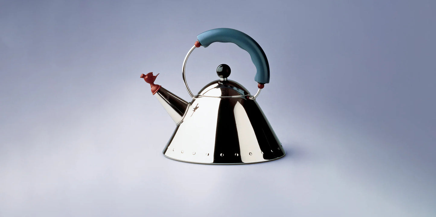 ALESSI GRAVES KETTLE BLUE/RED